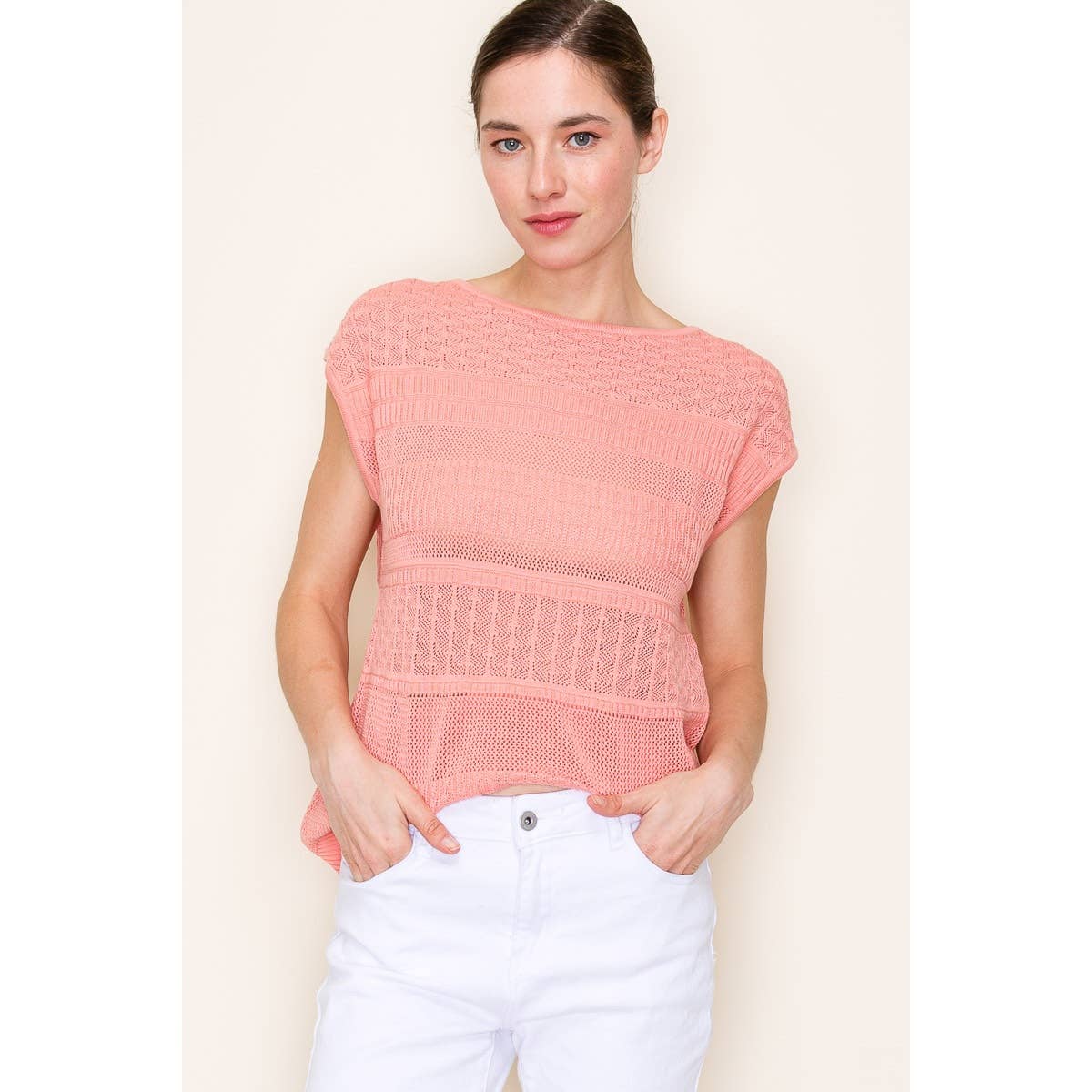 POINTELLE PULLOVER SWEATER