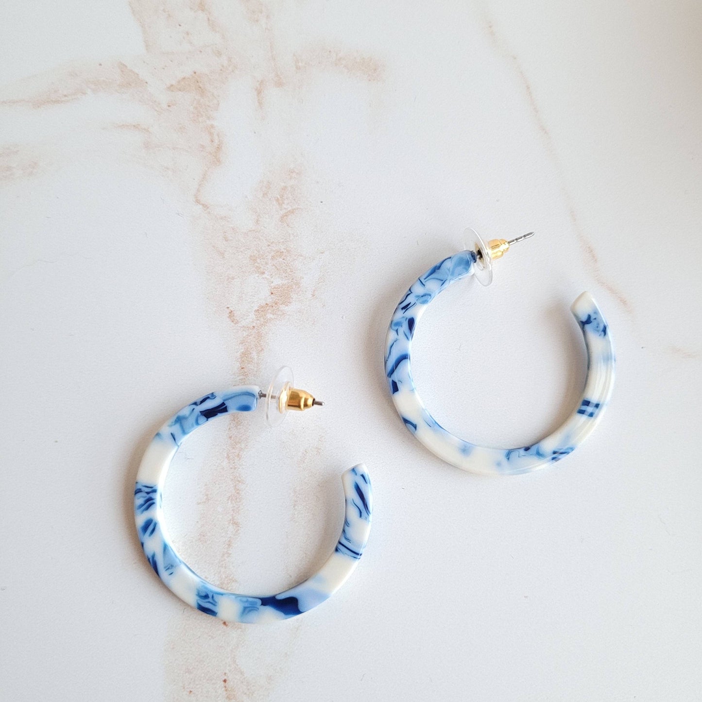 Camy Hoops - Greek Goddess Blue // Earrings, Gifts