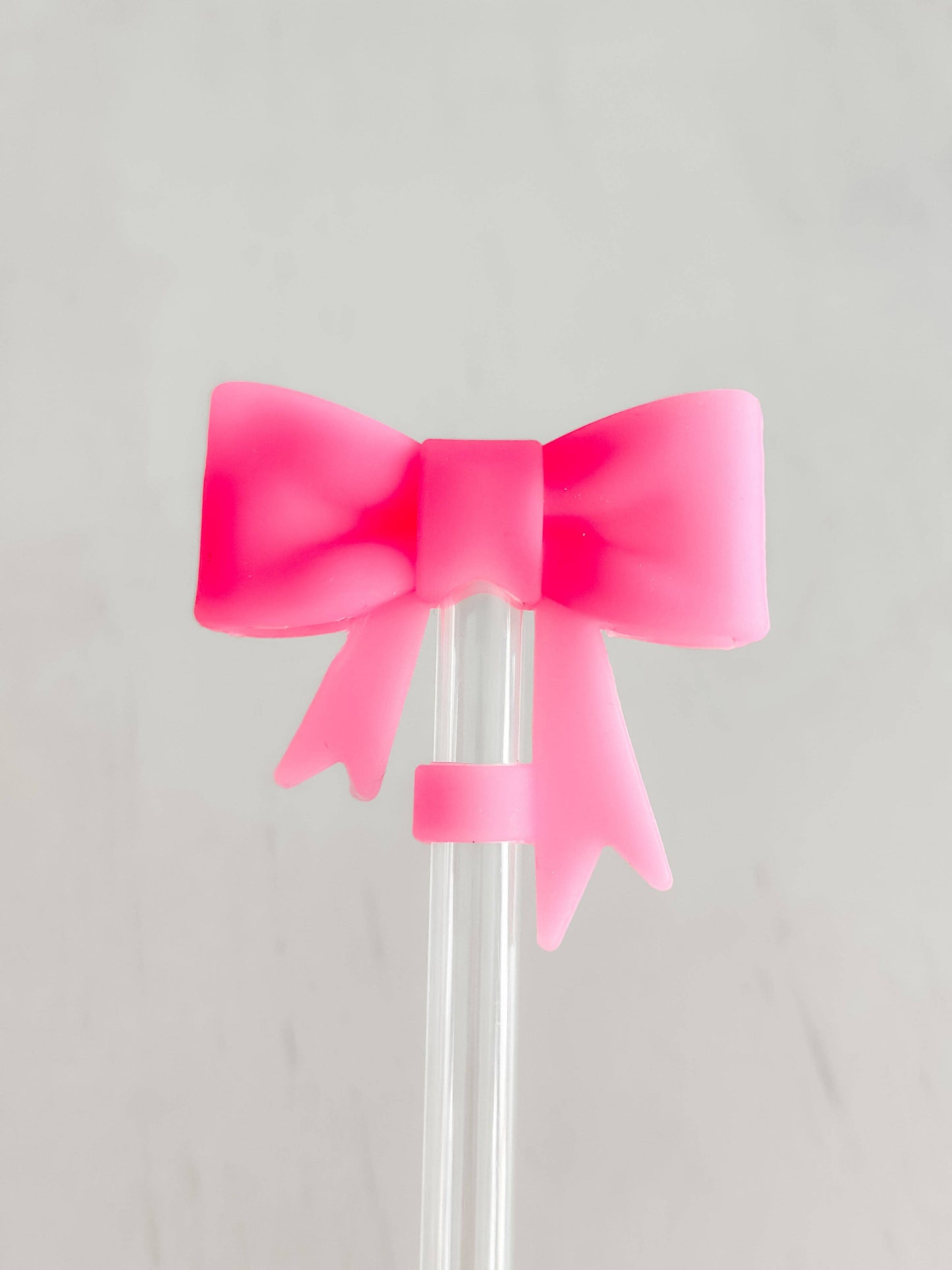 Straw Cover 10MM "Large Hot Pink Bow"