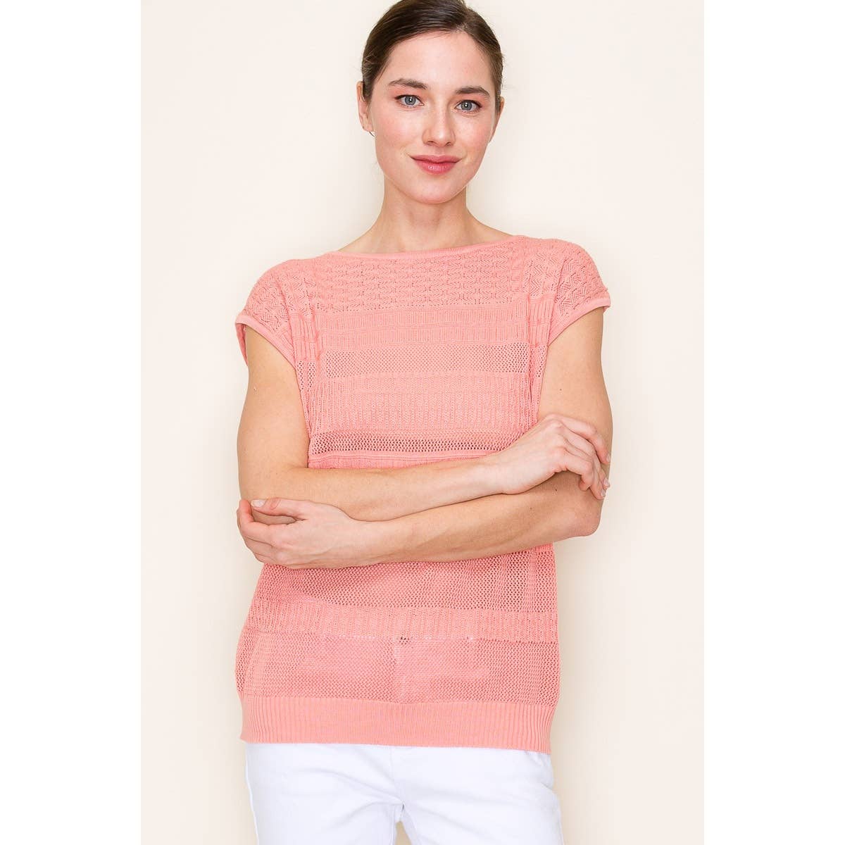 POINTELLE PULLOVER SWEATER