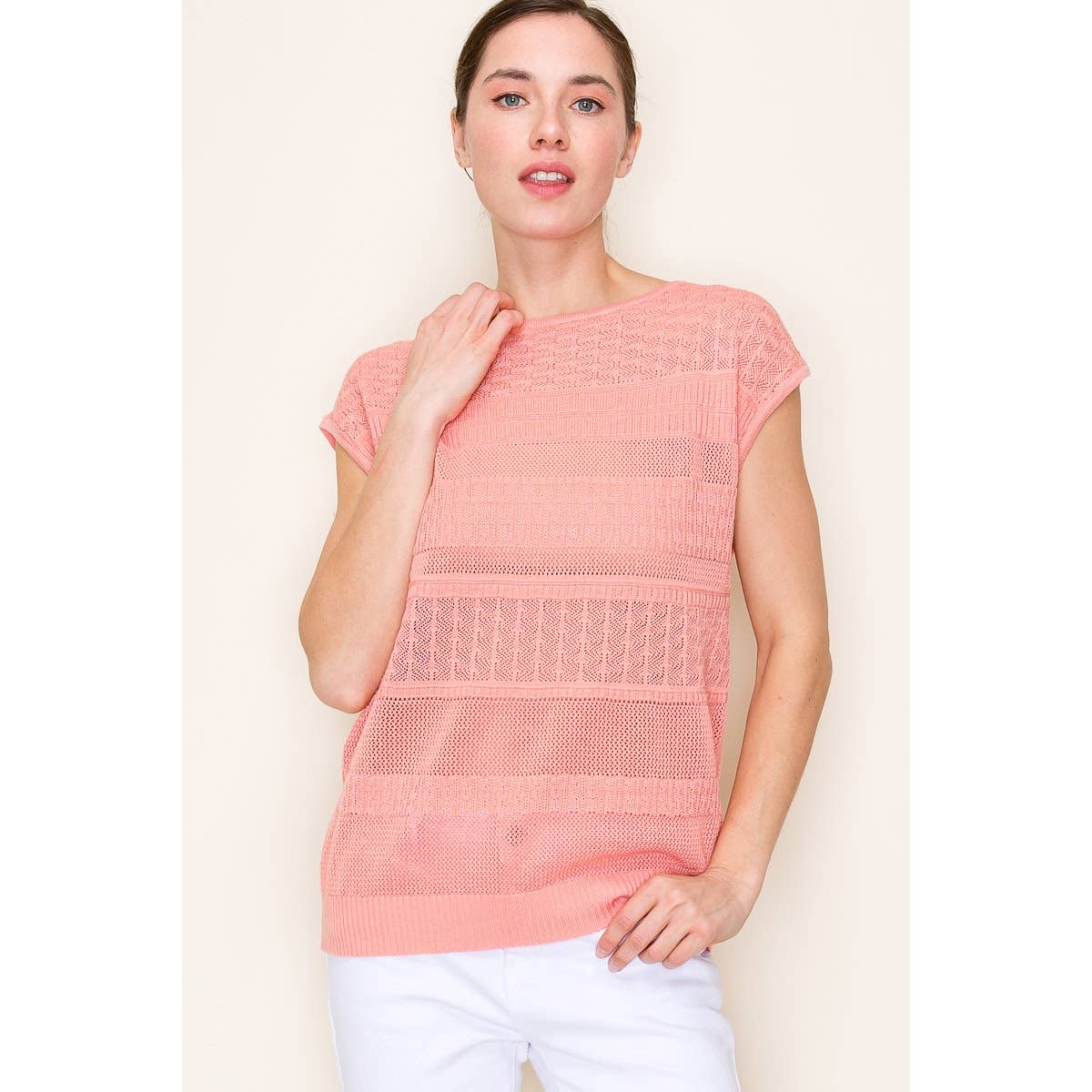 POINTELLE PULLOVER SWEATER