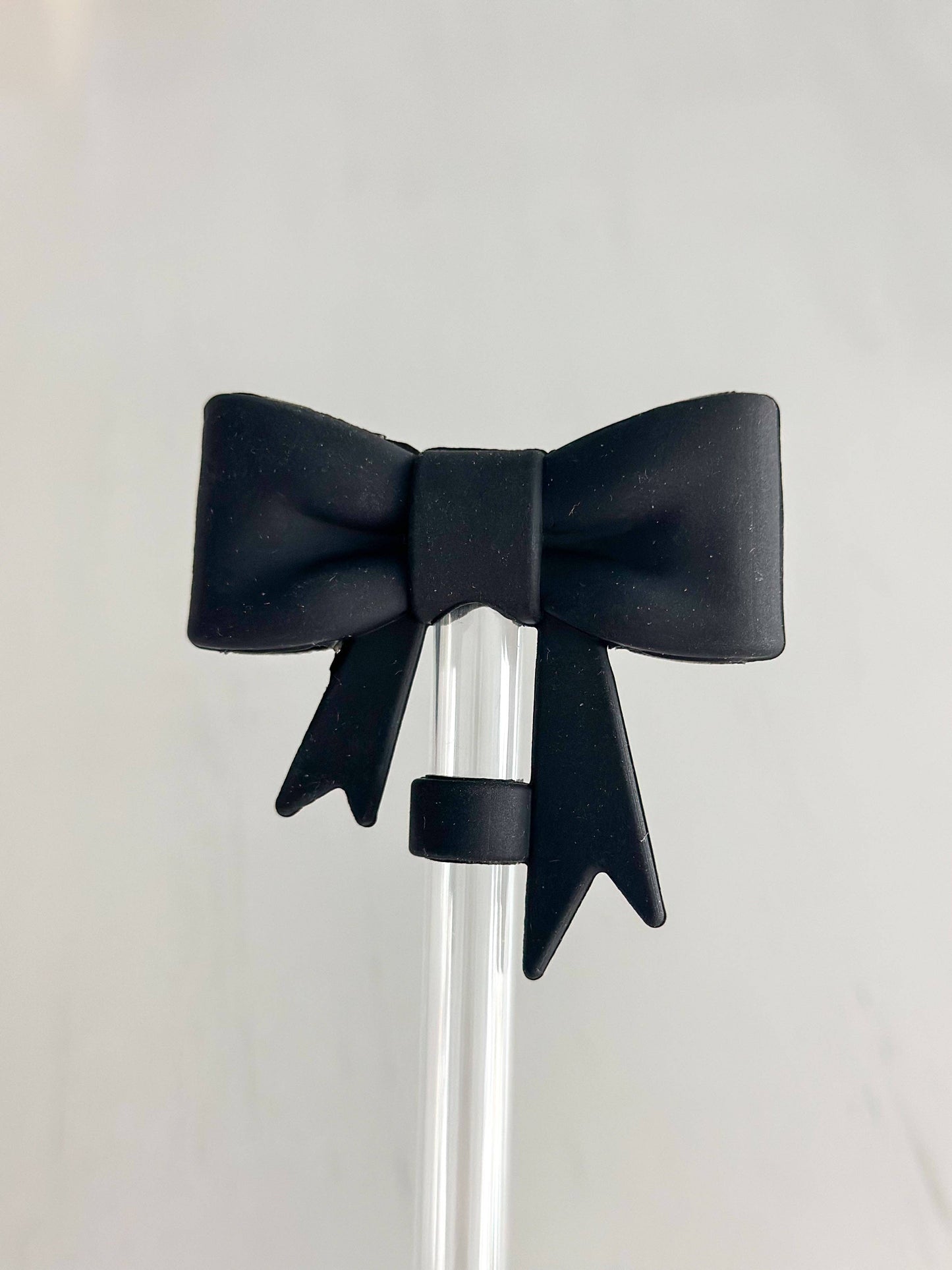 Straw Cover 10MM "Large Black Bow"