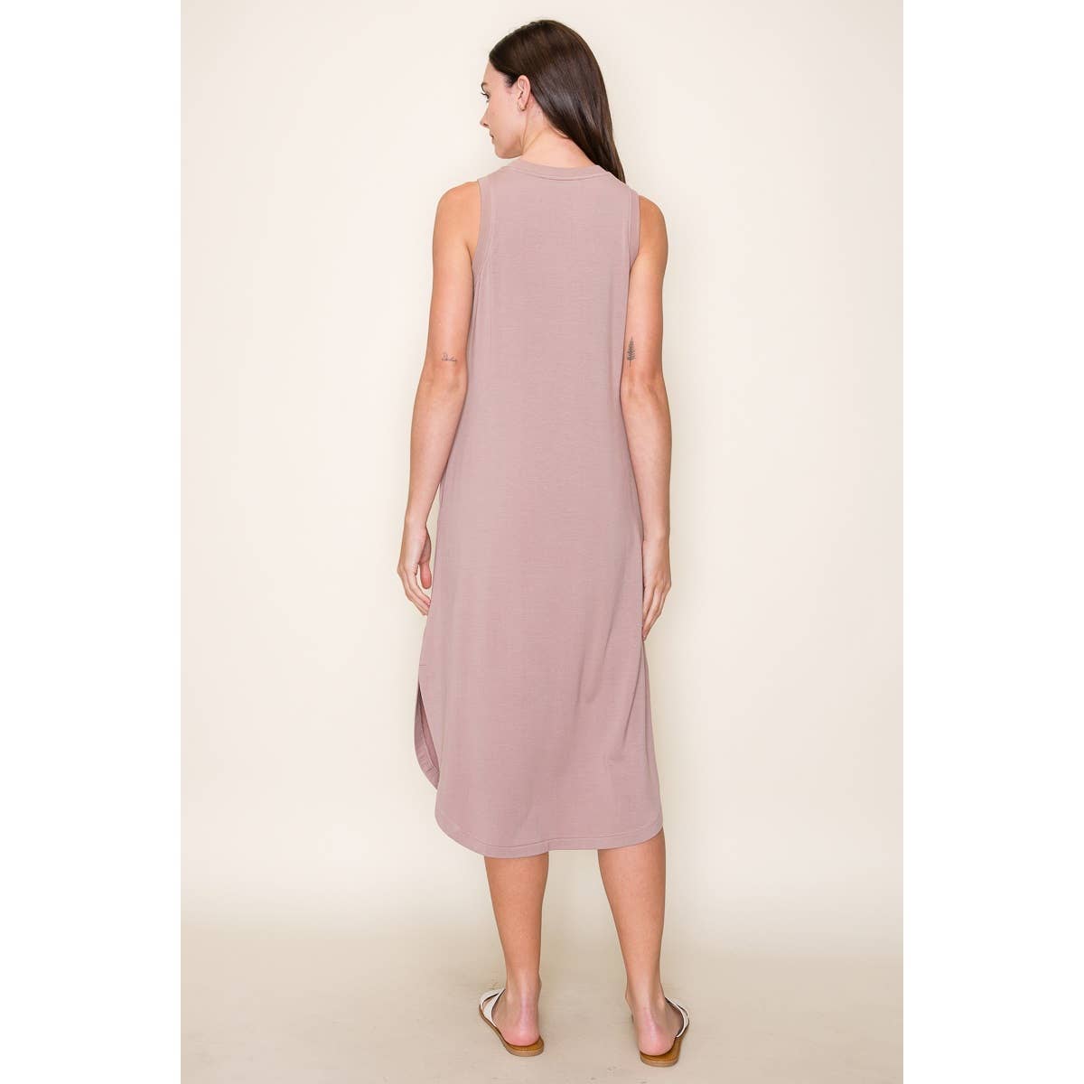 SHIRT TAIL MIDI DRESS