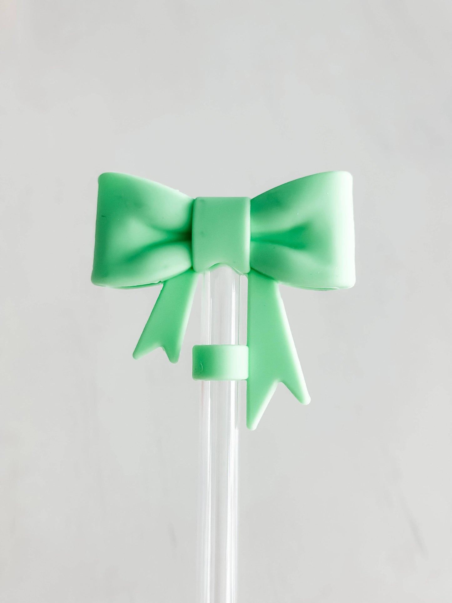 Straw Cover 10MM "Large Green Bow"