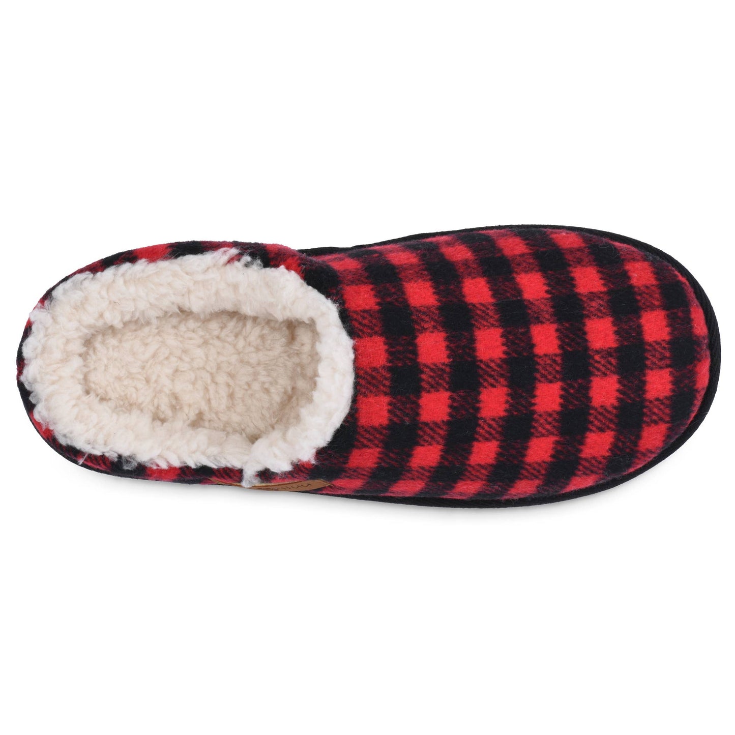 Womens buffalo check clog slipper