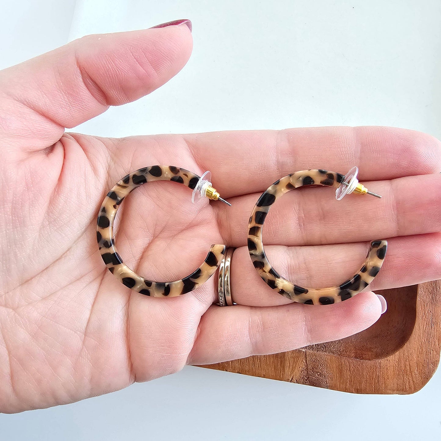 Camy Hoops - Cheetah // Gift, Earrings, Jewelry