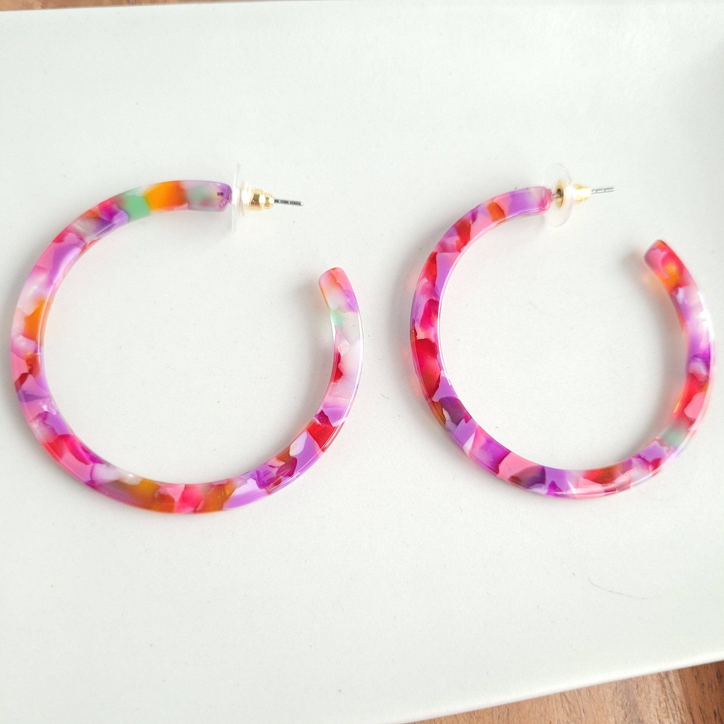 Cameron Hoops - Paradise Pink // Earrings, Jewelry, Gifts