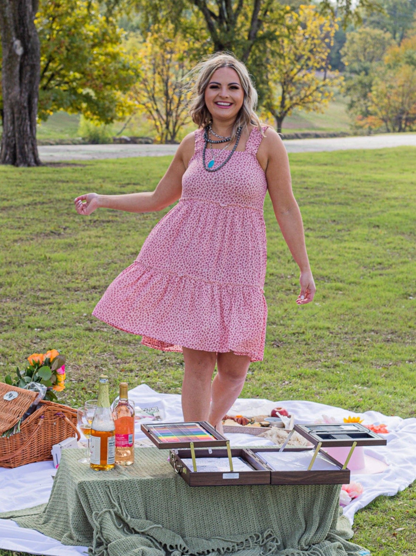 Glam-ulous Pink Leopard Midi Dress