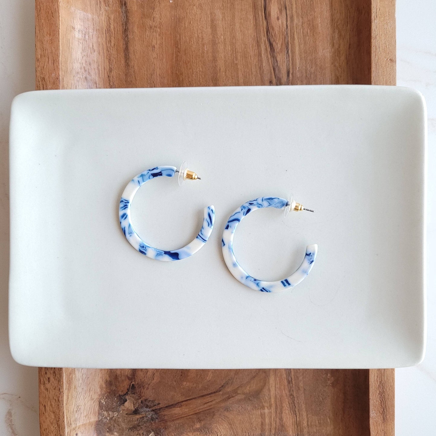 Camy Hoops - Greek Goddess Blue // Earrings, Gifts