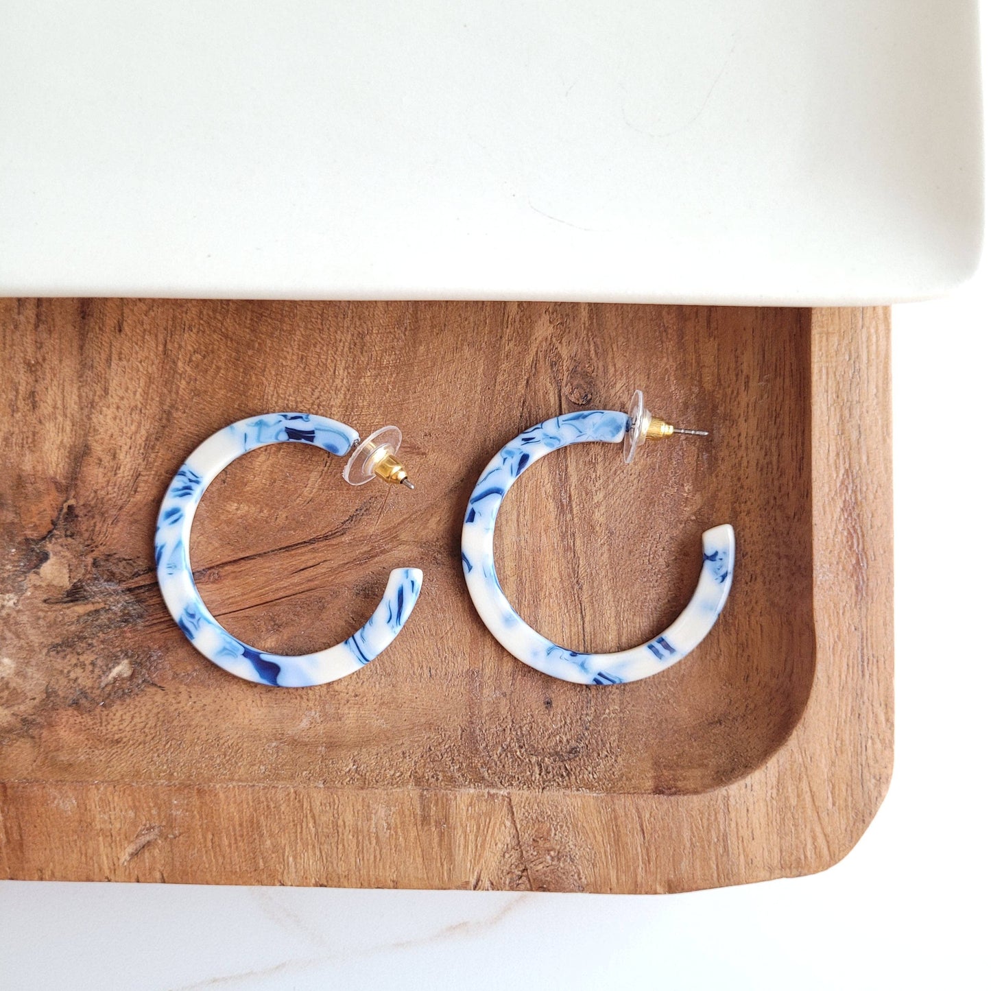 Camy Hoops - Greek Goddess Blue // Earrings, Gifts