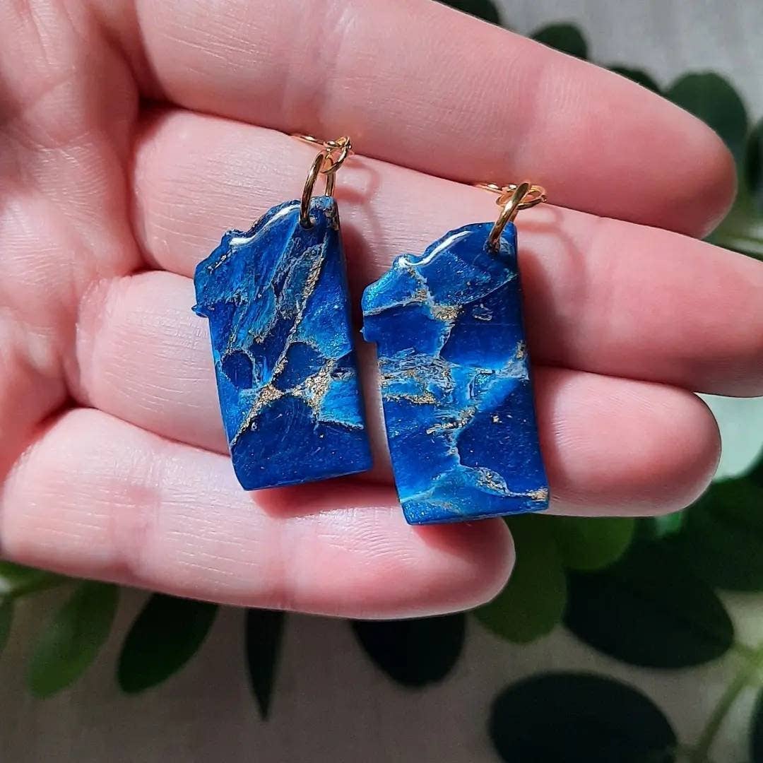 MSU Bobcat Blue Montana State Earrings
