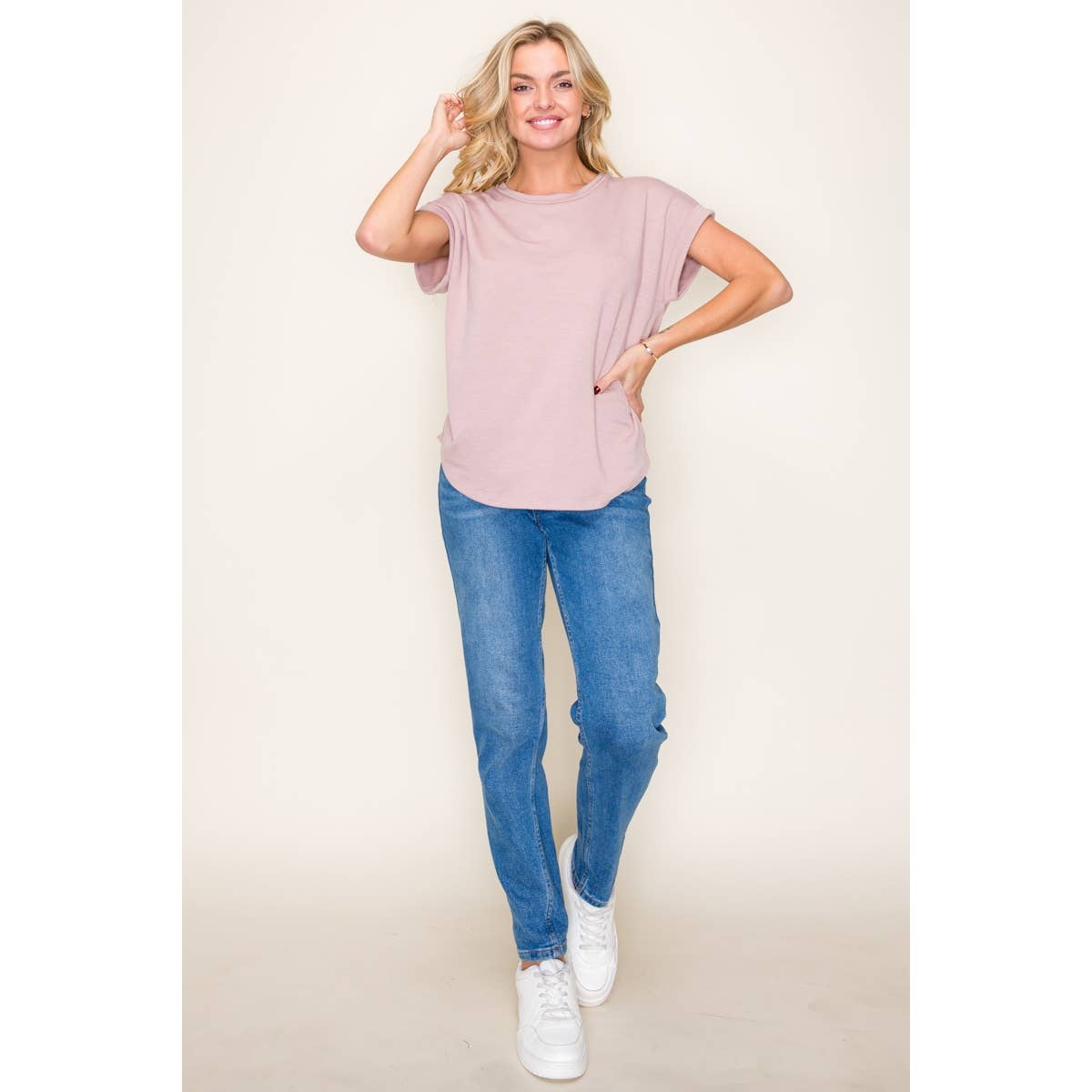 SOFT MAUVE TERRY TOP