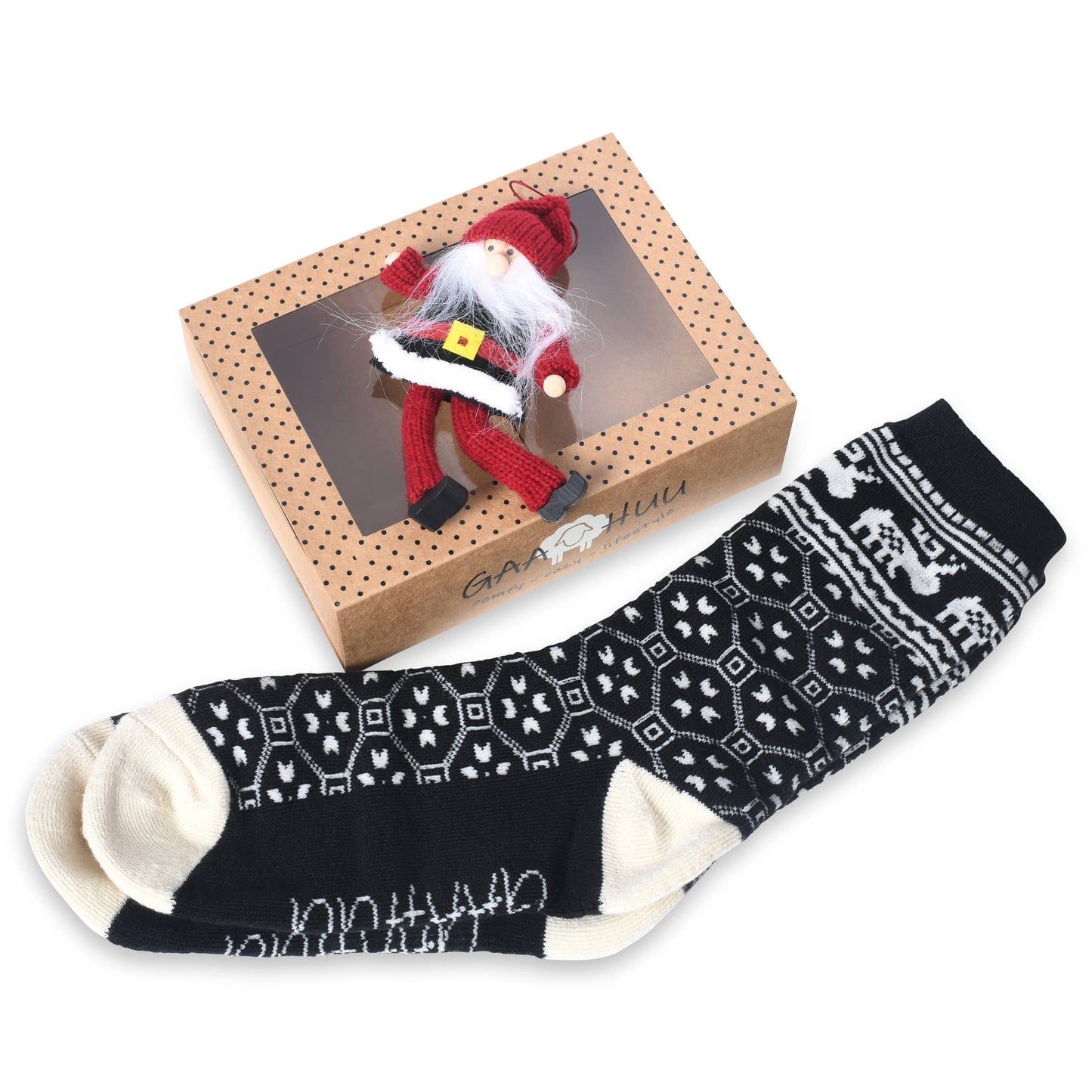 Womens felted ornament/thermal sock gift set