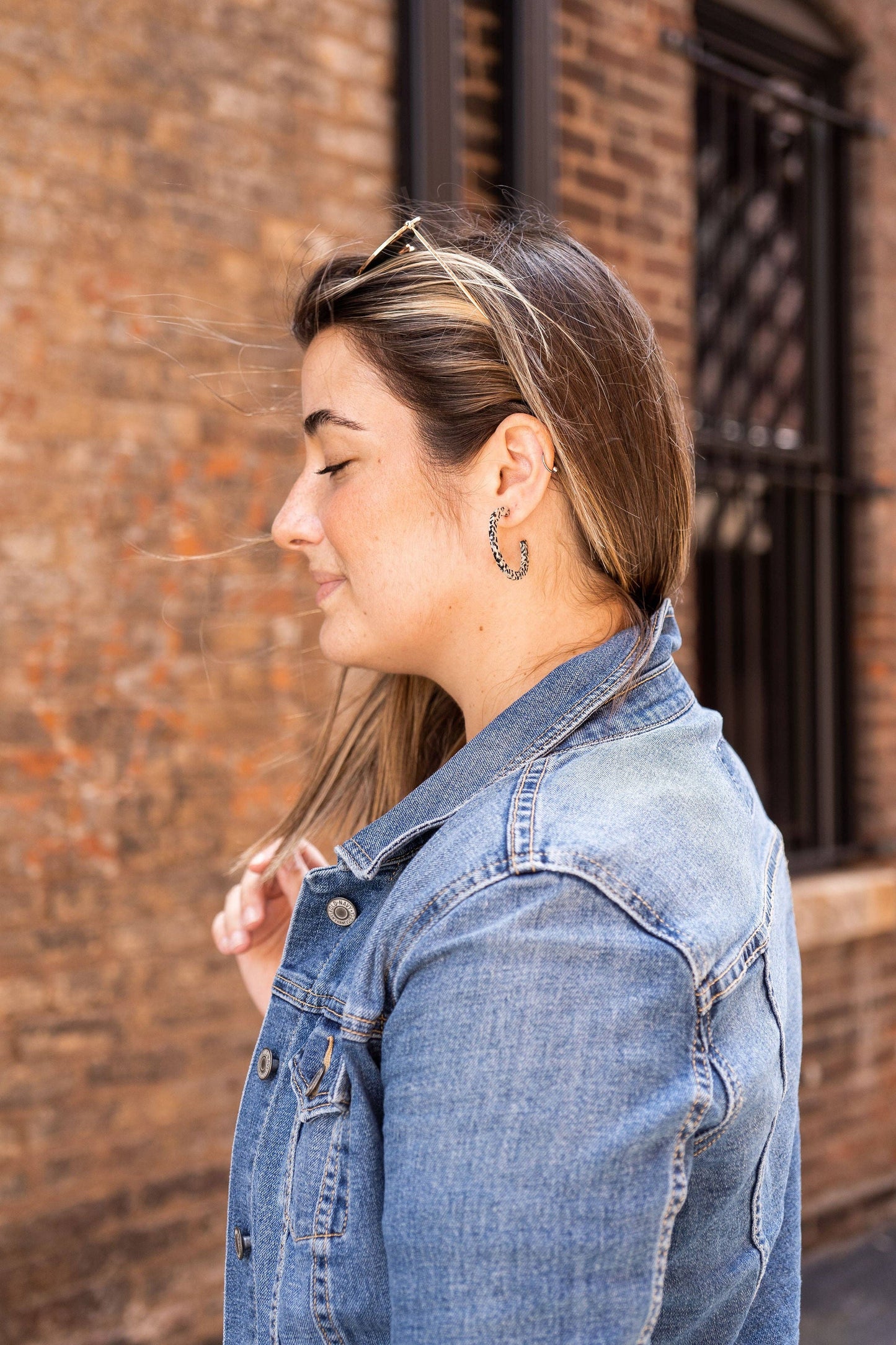 Camy Hoops - Black Dot // Gift, Earrings, Jewelry