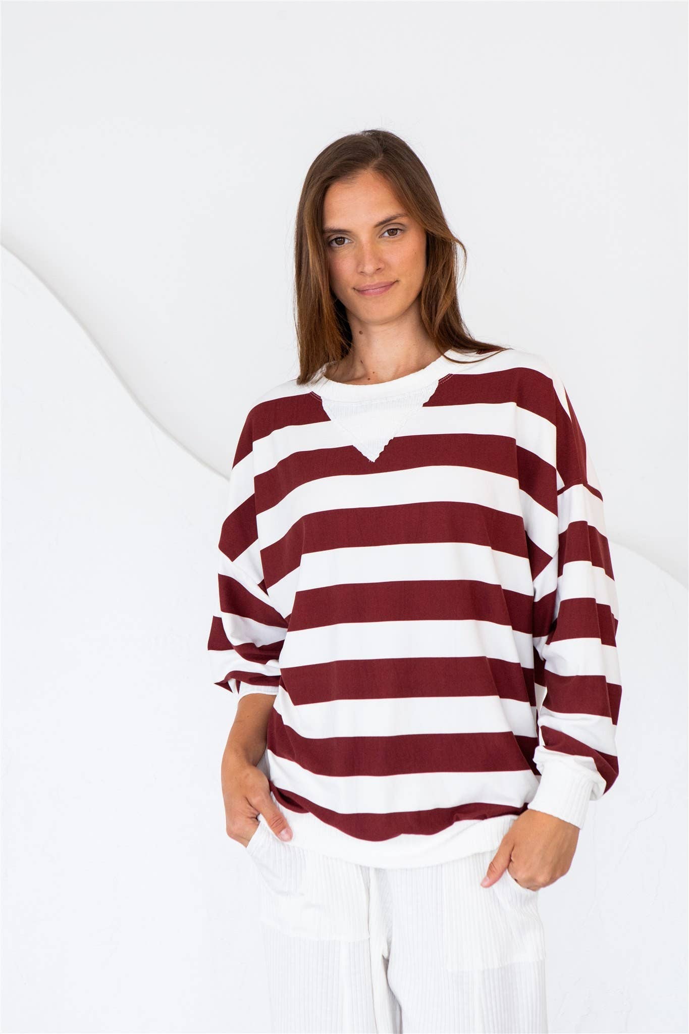 Stripped Long Sleeve Top