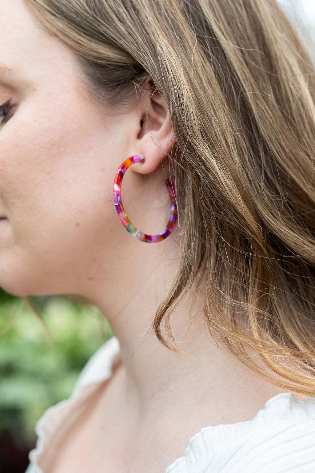 Cameron Hoops - Paradise Pink // Earrings, Jewelry, Gifts