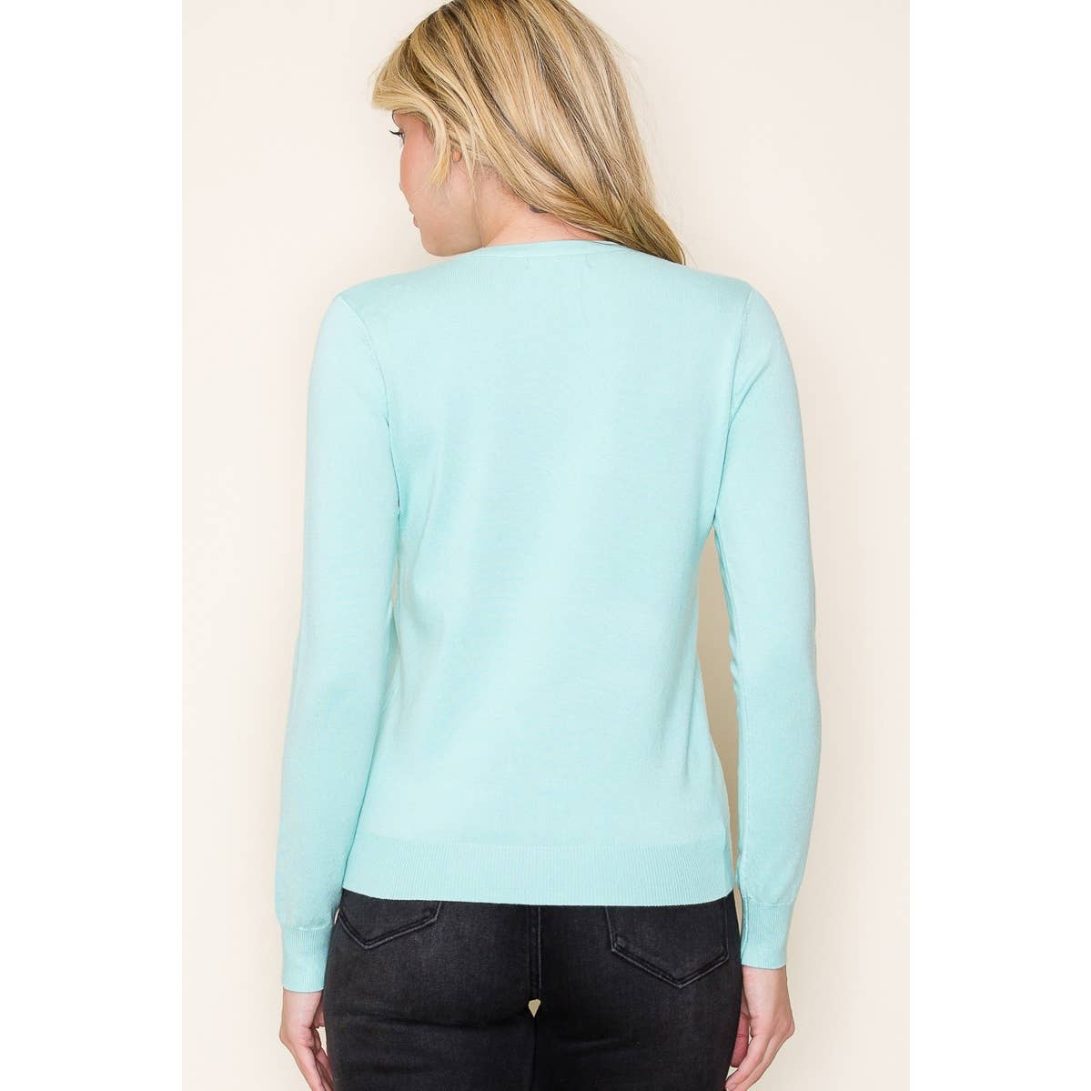 BASIC SOLID SWEATER TOP