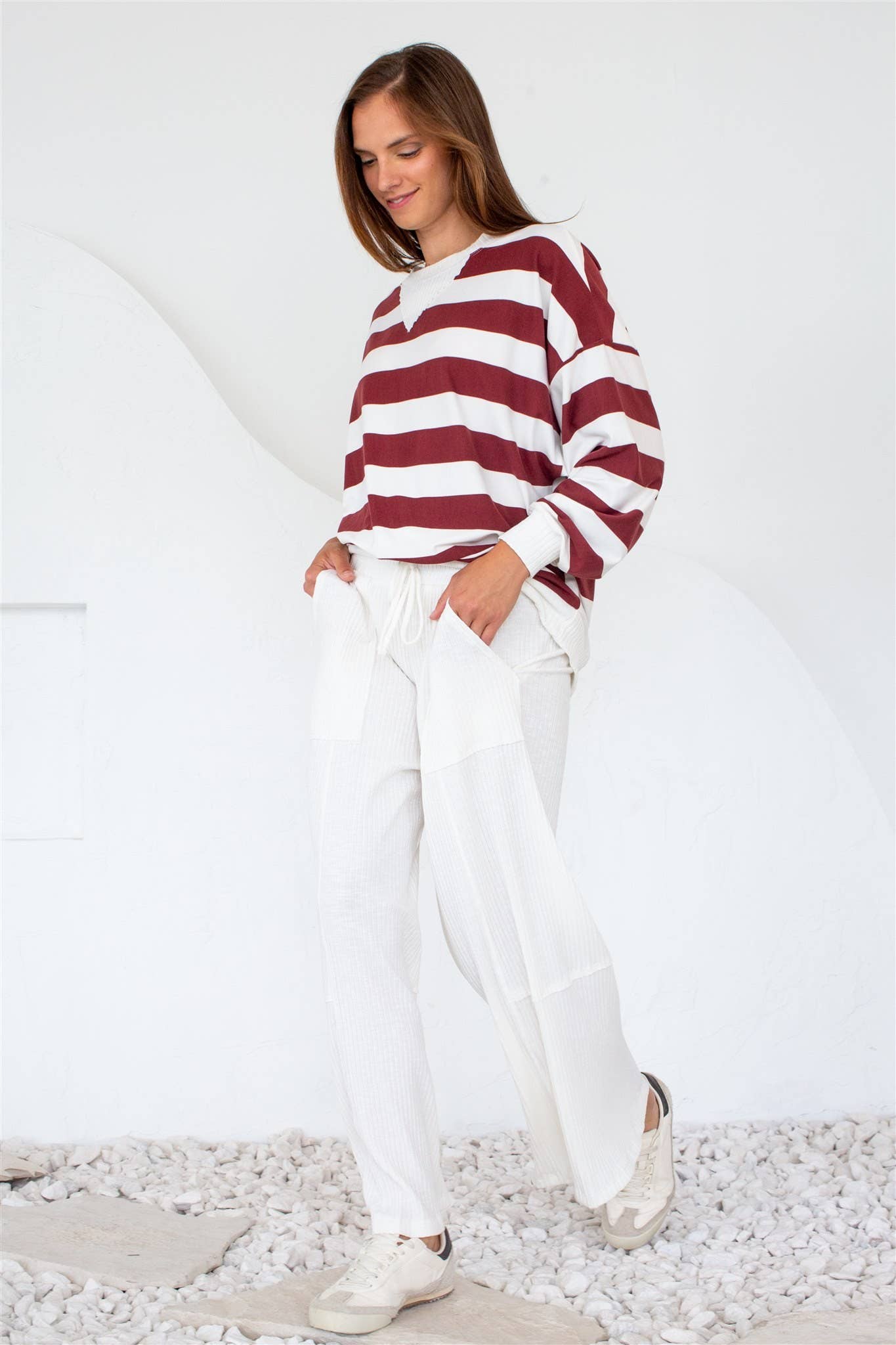 Stripped Long Sleeve Top
