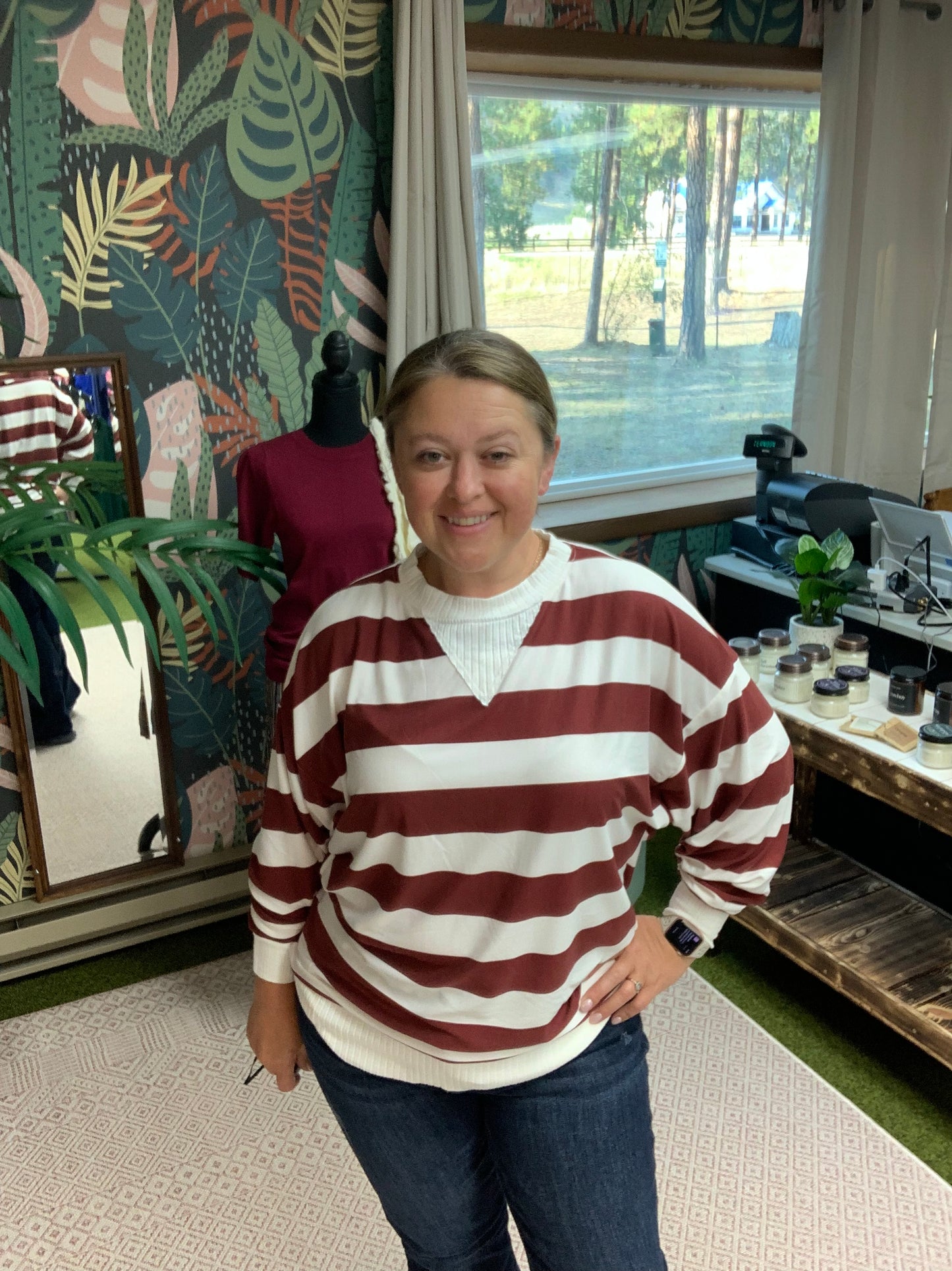 Stripped Long Sleeve Top