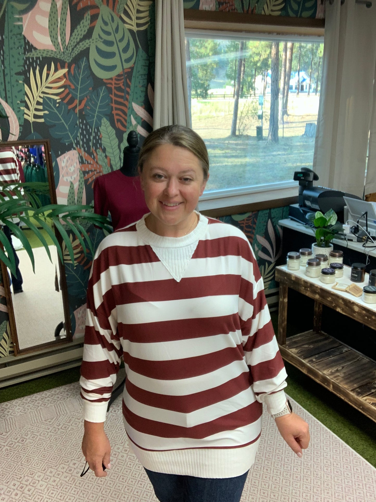 Stripped Long Sleeve Top