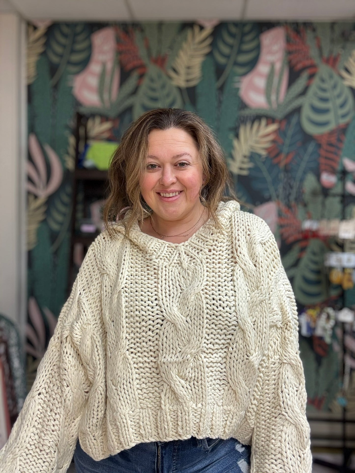 Chunky Knit Hooded Sweater