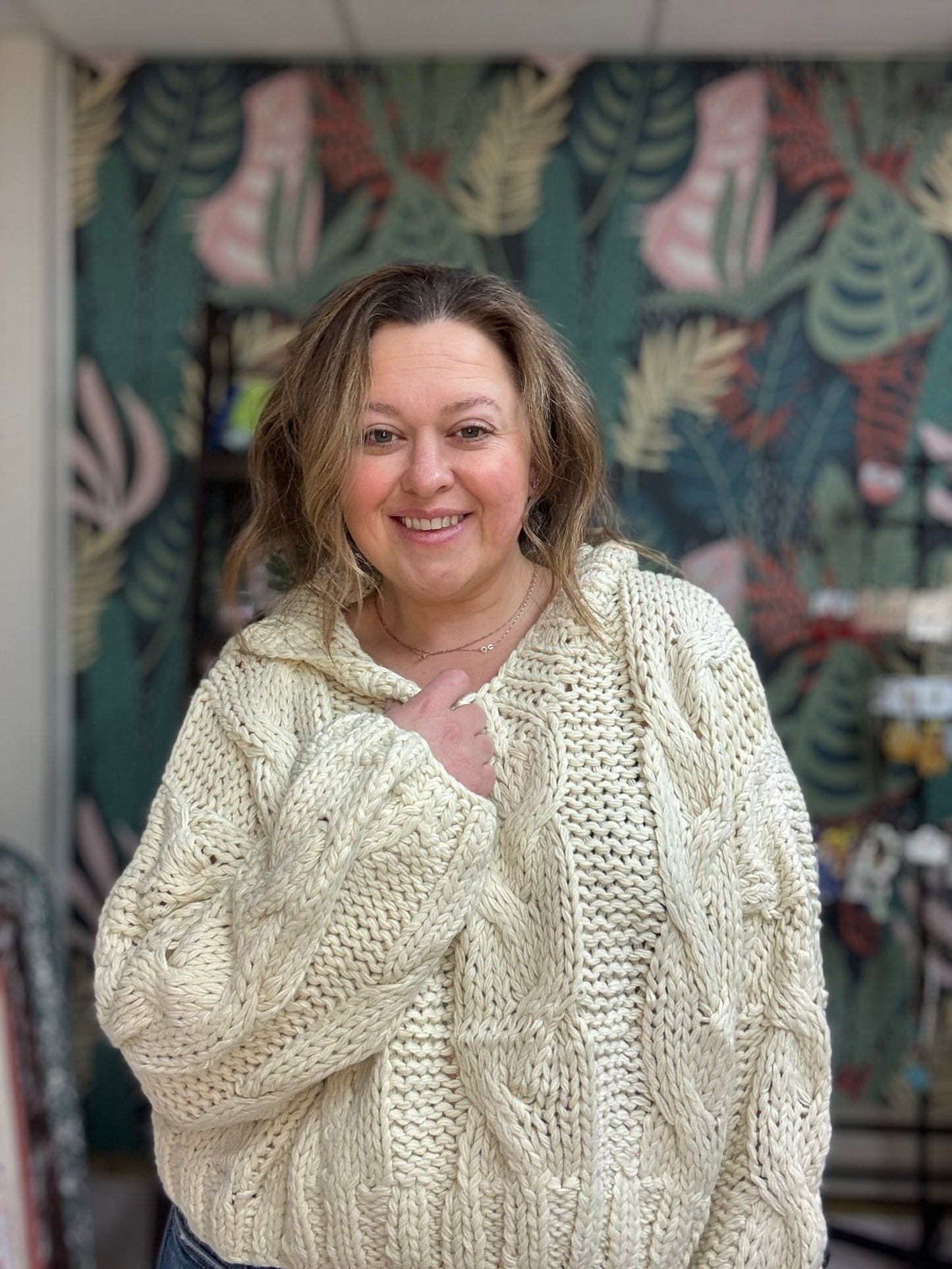 Chunky Knit Hooded Sweater