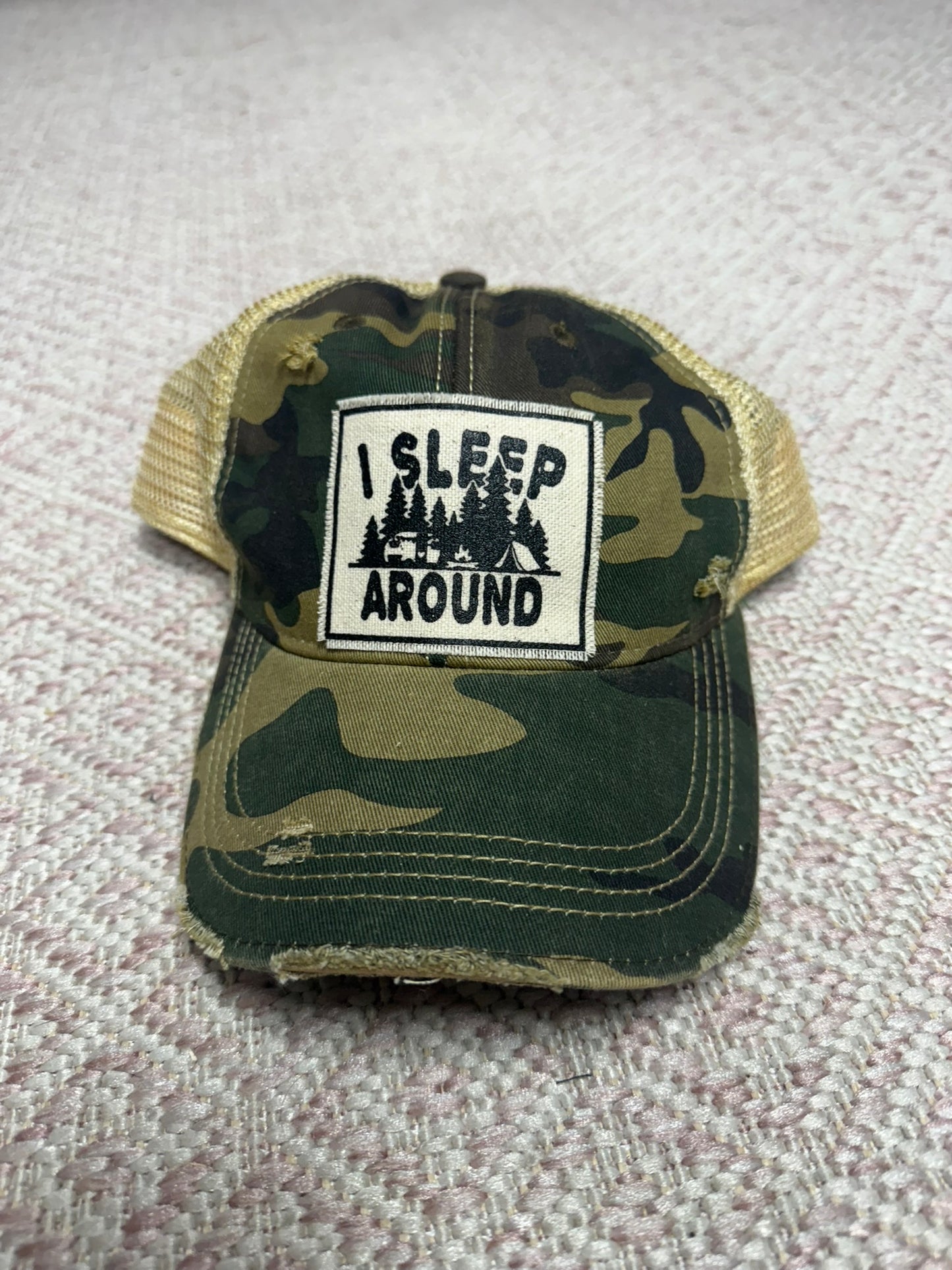I Sleep Around Baseball Cap