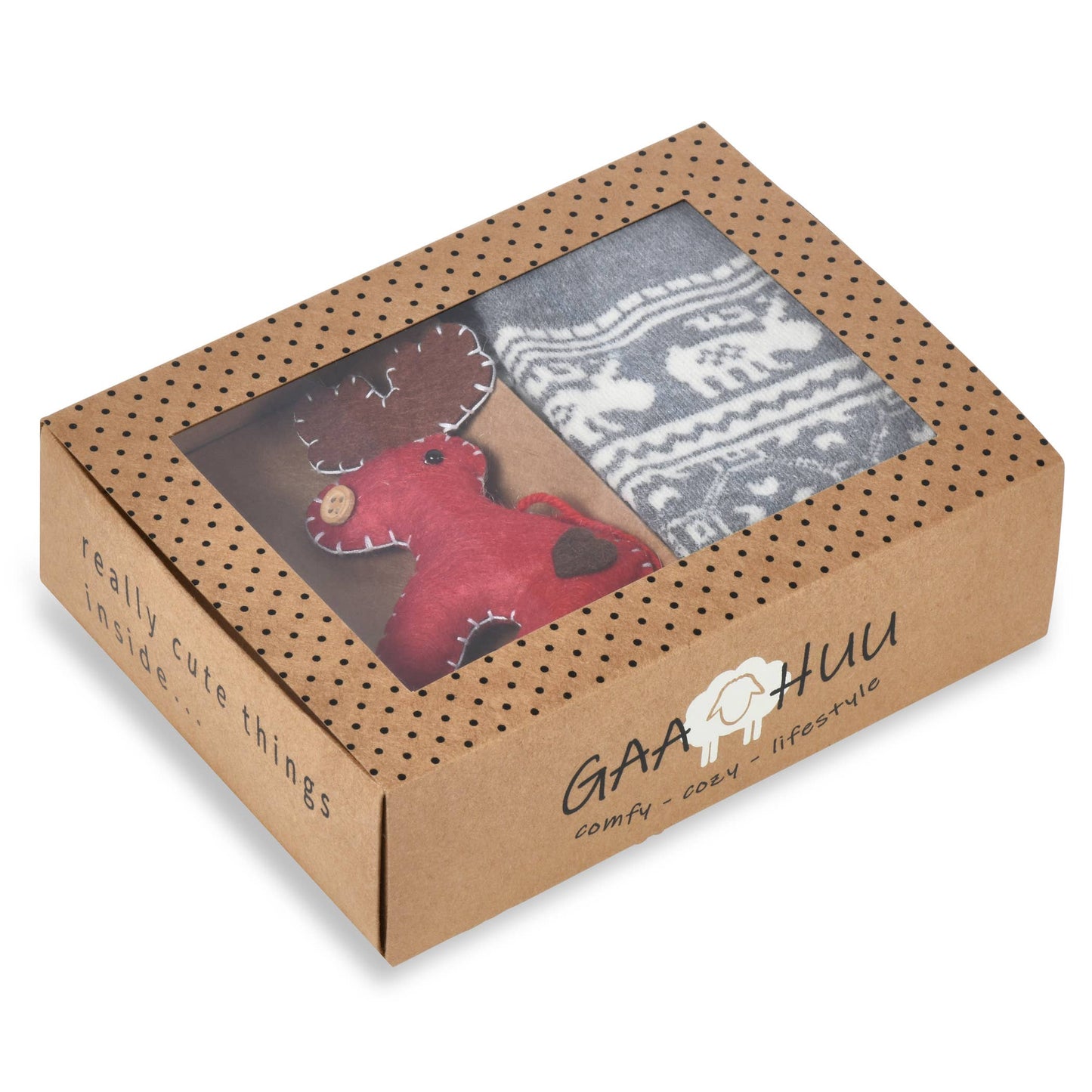 Womens felted ornament/thermal sock gift set