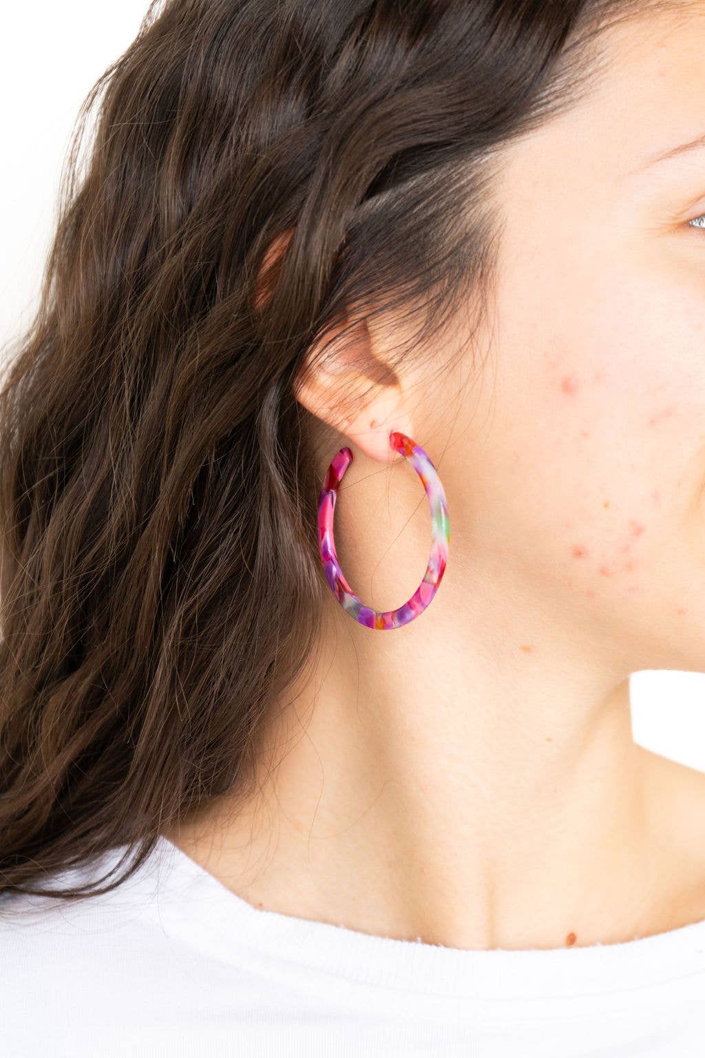 Cameron Hoops - Paradise Pink // Earrings, Jewelry, Gifts
