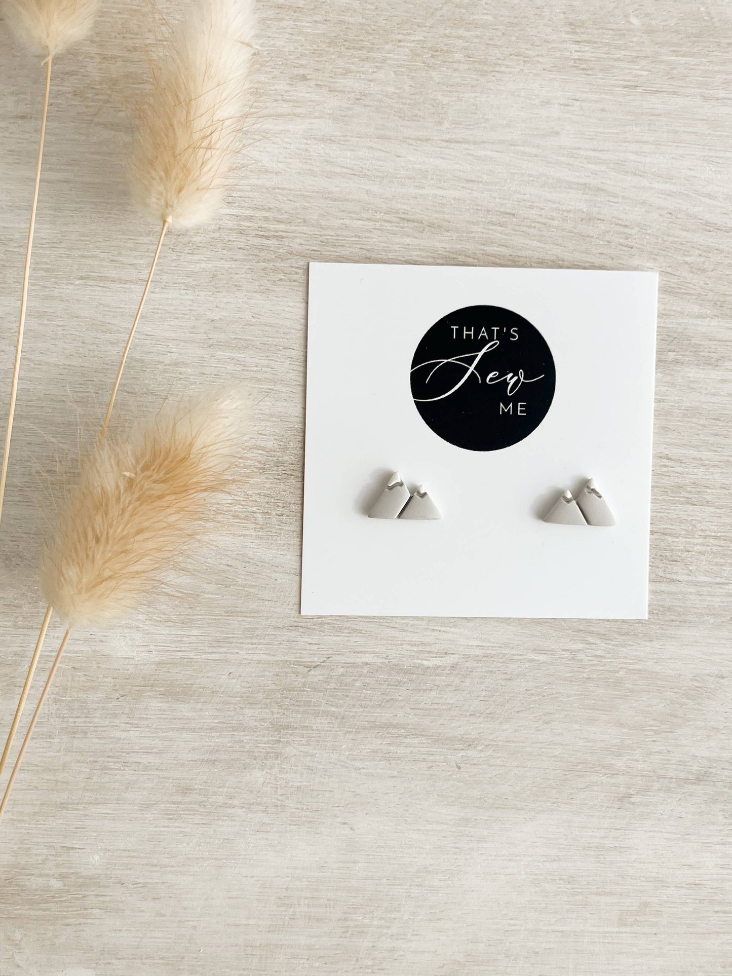 Mountain Stud Earrings, Handmade Clay Earrings, Gift Ideas