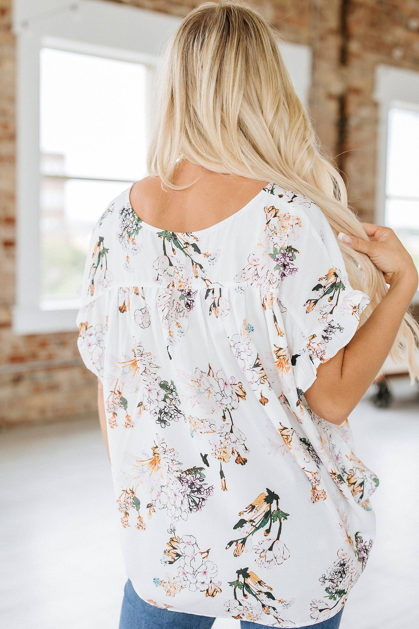 Emberlynn Floral Ruffle Blouse