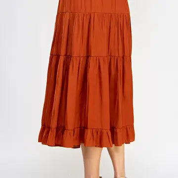 Midi Skirt - Rust