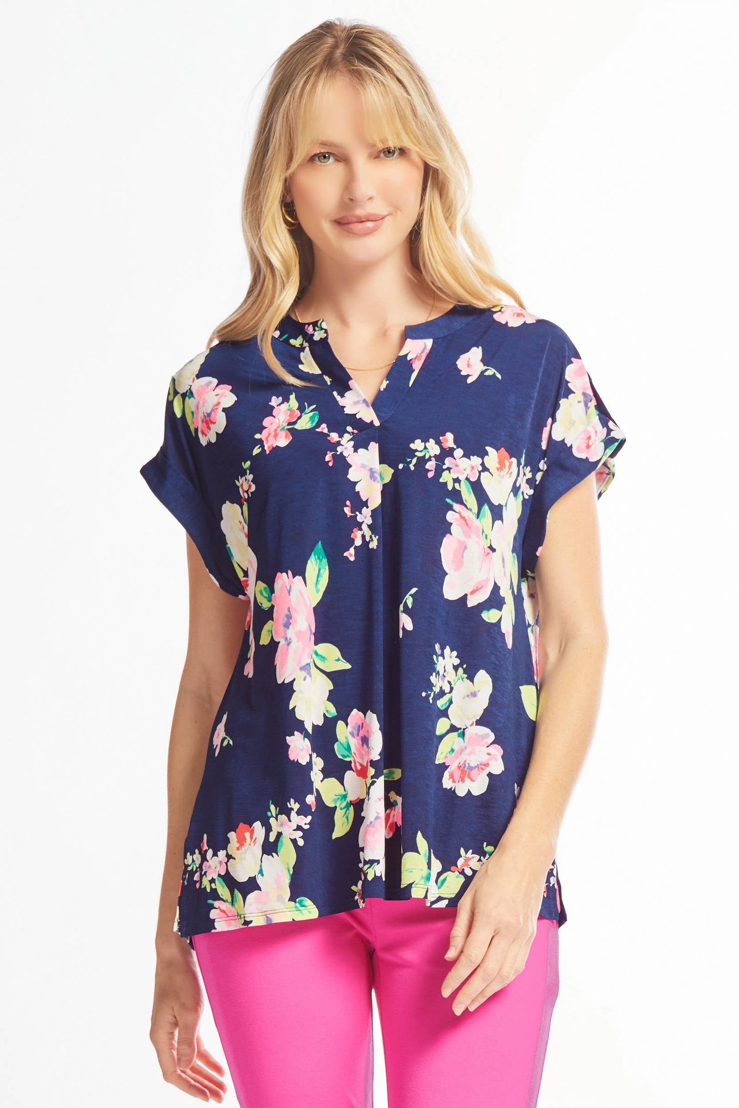 Lizzy Dolman Short Sleeve Wrinkle Free