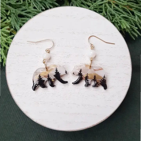 GOLD BEAR EARRINGS