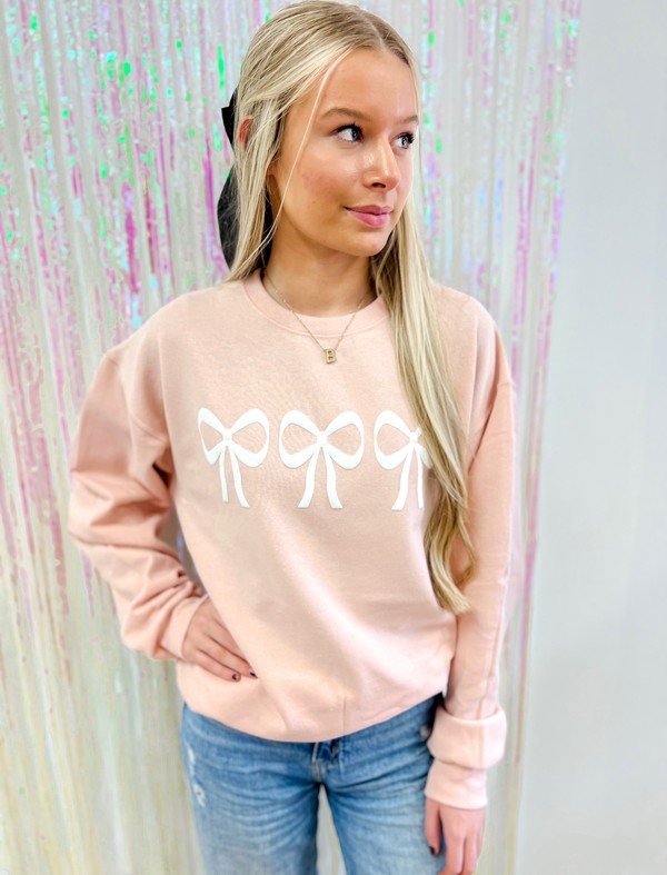 Three bow sweatshirt