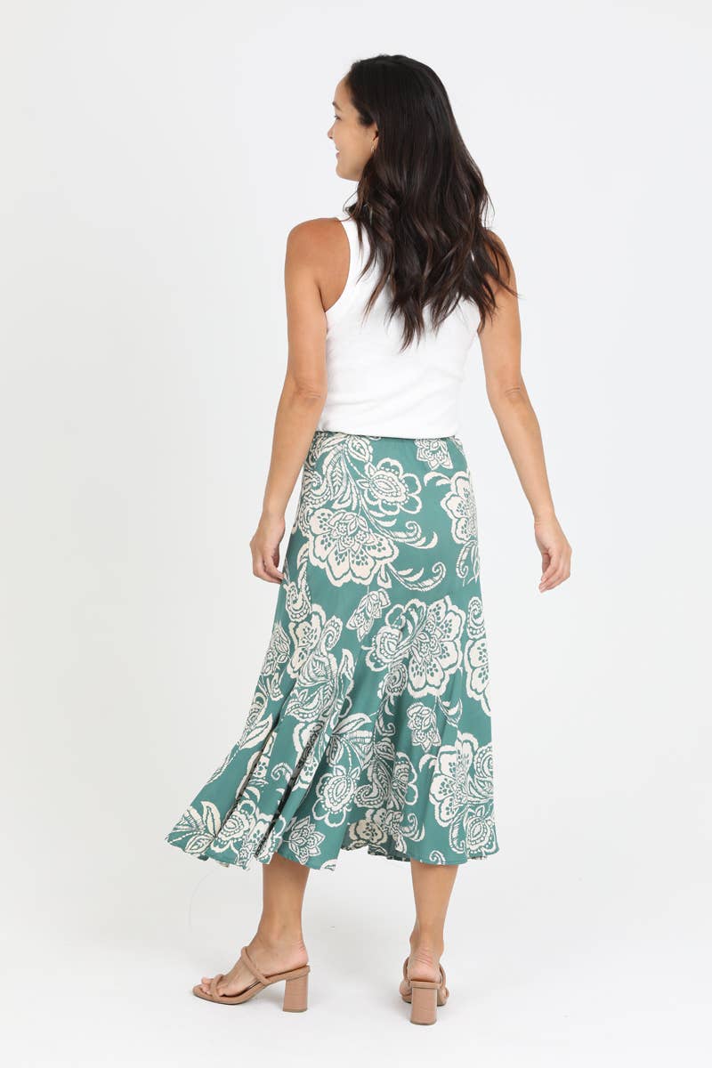 Fit and Flare Maxi Skirt