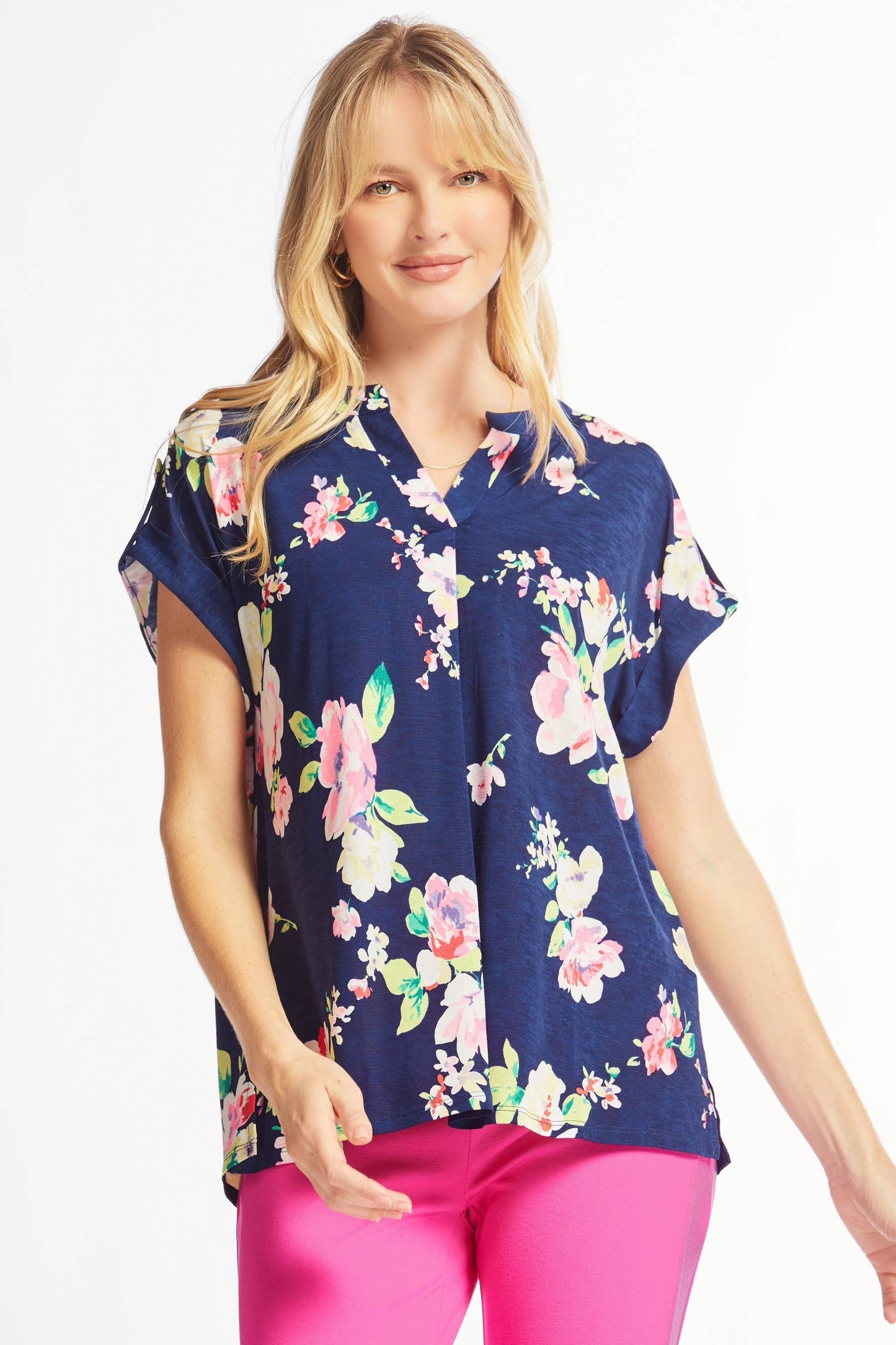 Lizzy Dolman Short Sleeve Wrinkle Free