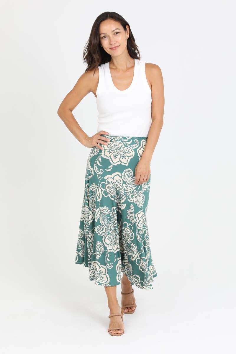 Fit and Flare Maxi Skirt