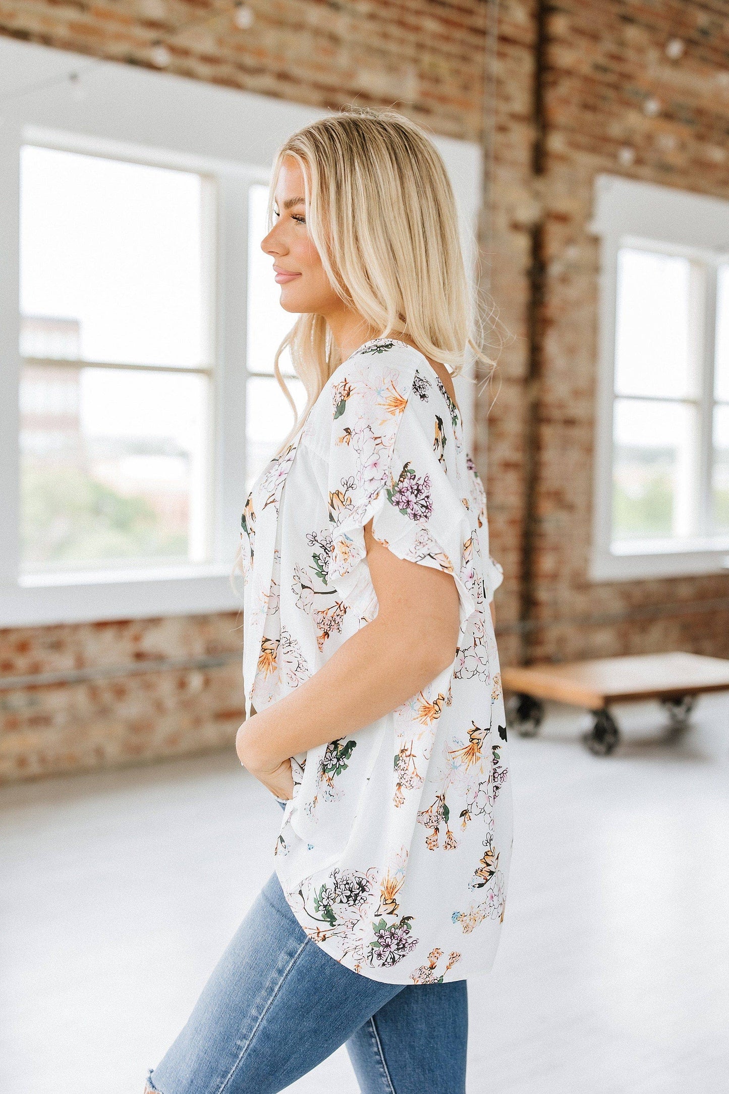 Emberlynn Floral Ruffle Blouse