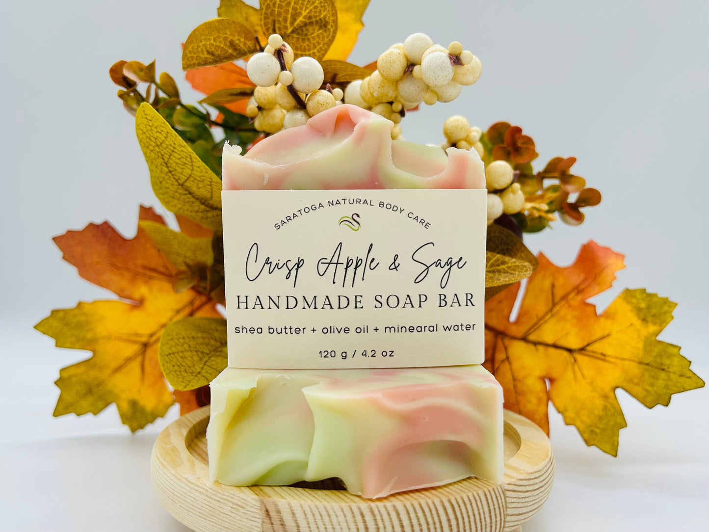 FALL Crisp Apple Sage Handmade Soap Bar VEGAN