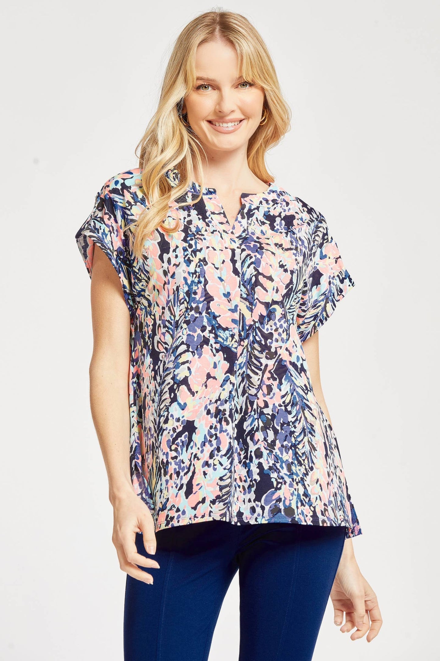 Lizzy Dolman Short Sleeve Wrinkle Free