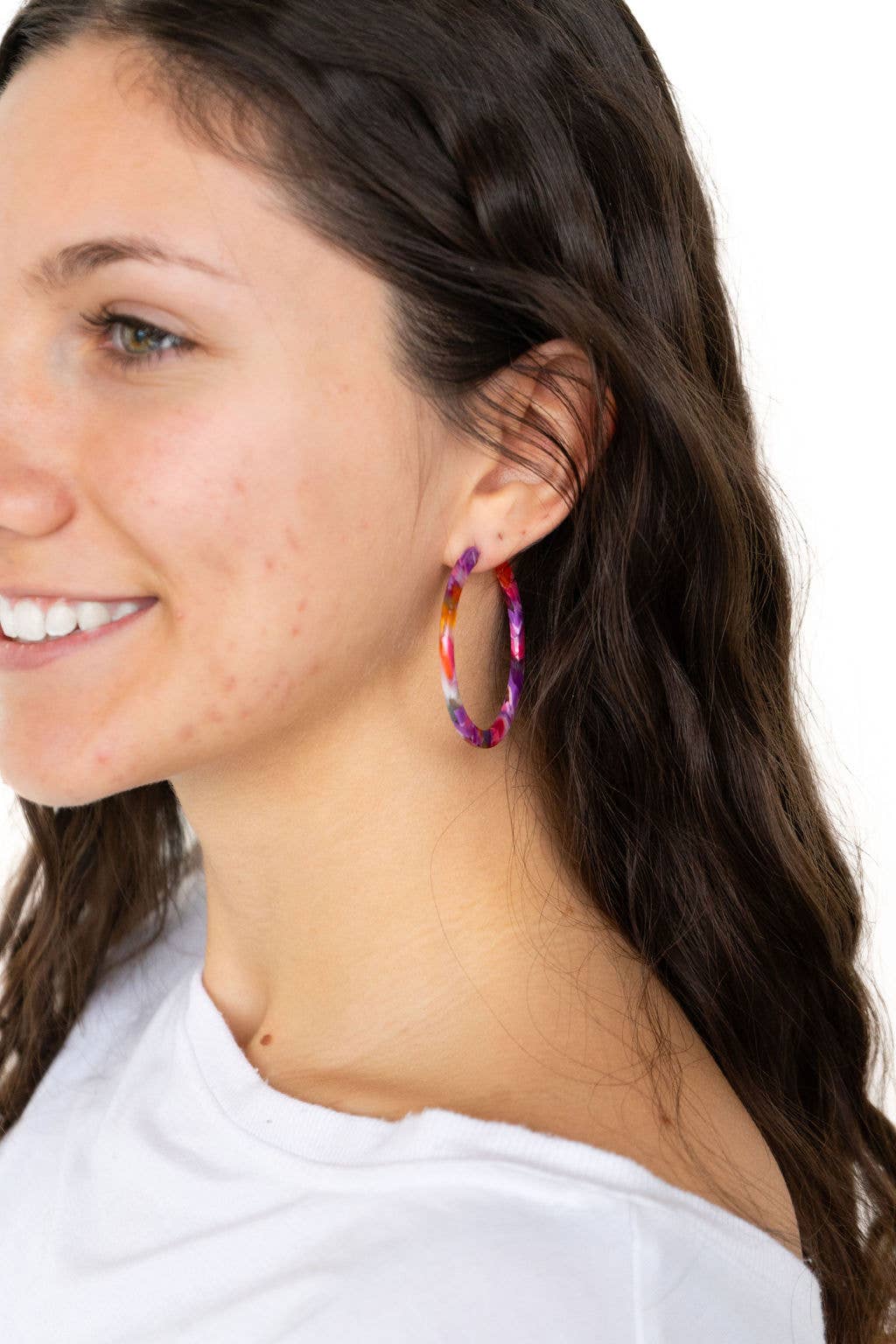 Cameron Hoops - Paradise Pink // Earrings, Jewelry, Gifts