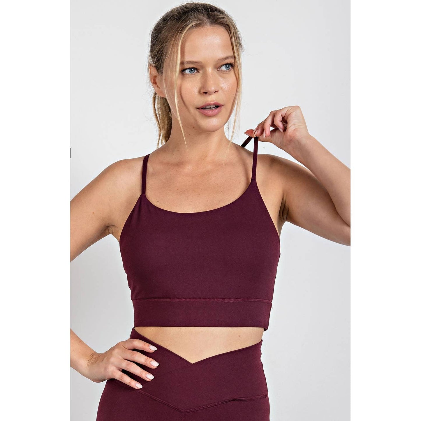 BUTTER SPORTS BRA WITH ADJUSTABLE STRAP