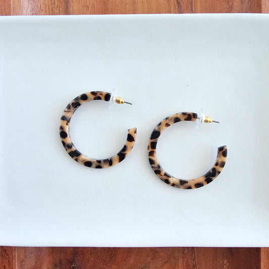 Camy Hoops - Cheetah // Gift, Earrings, Jewelry