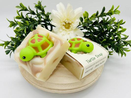 Turtle Handmade Soap Bar for Kids VEGAN COLD PROCESS