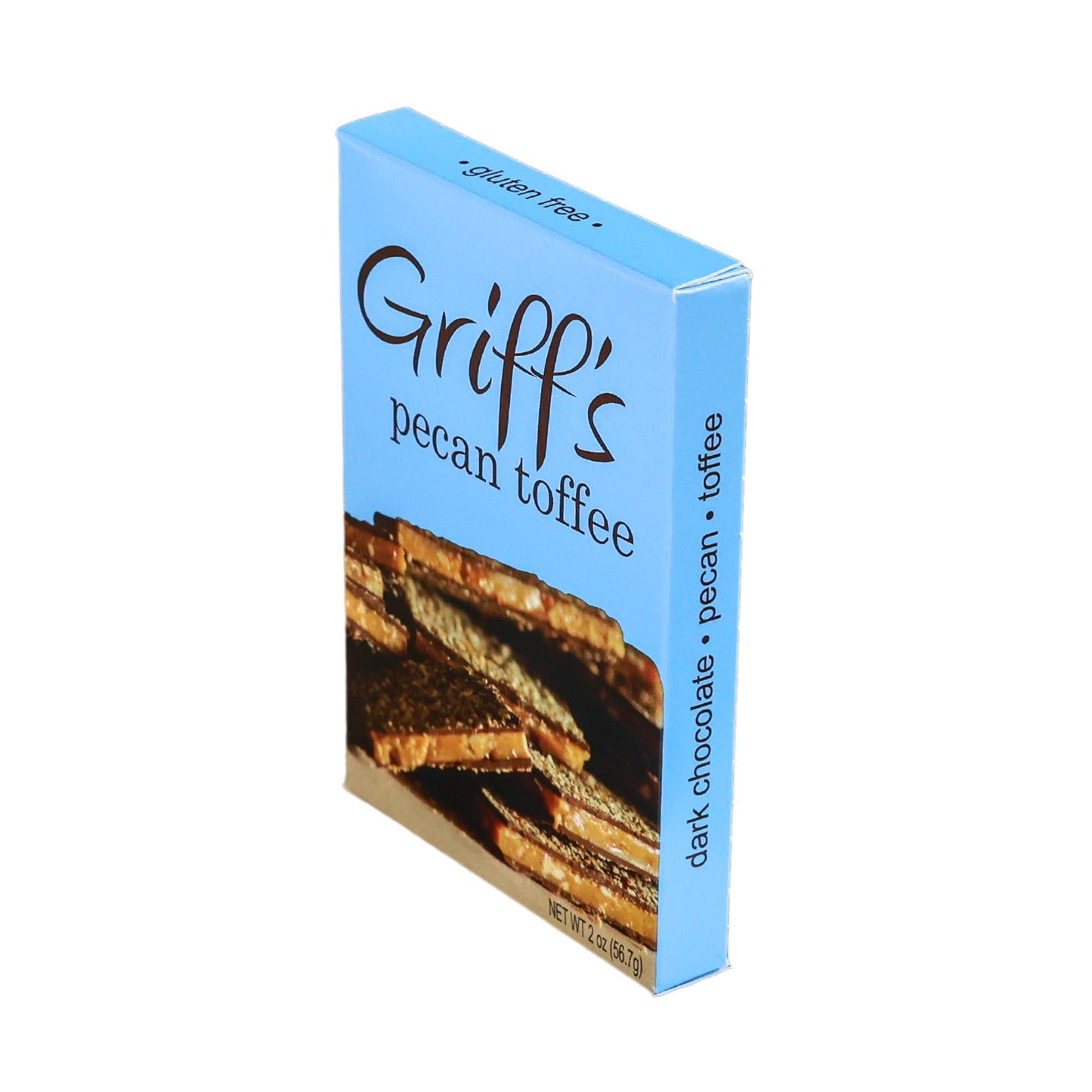 Griff's Pecan Toffee - 2oz Dark Chocolate Toffee