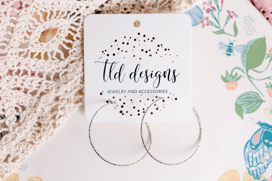 Dainty silver hoops