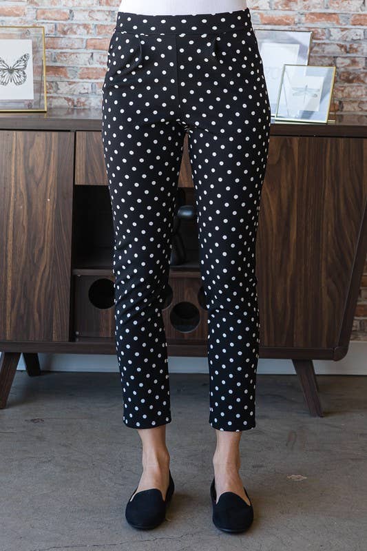 Polka Dot Straight Pants