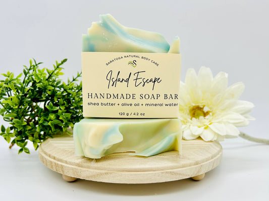 Island Escape Tropical Handmade Soap Bar VEGAN COLD PROCESS