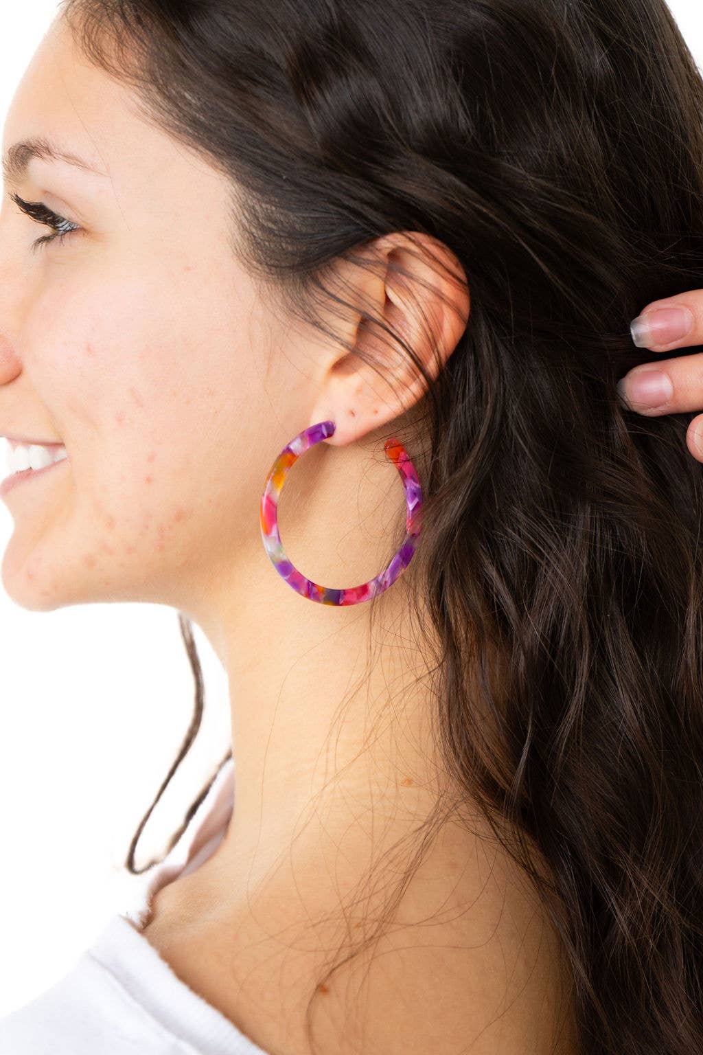 Cameron Hoops - Paradise Pink // Earrings, Jewelry, Gifts